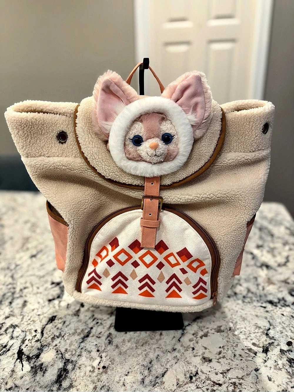 NWT Authentic Shanghai Disney Resort LinaBell Plush Fleece Winter Backpack – Rar
